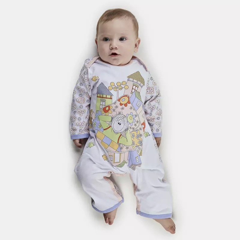 Macacão Feminino Bebe Manga Longa