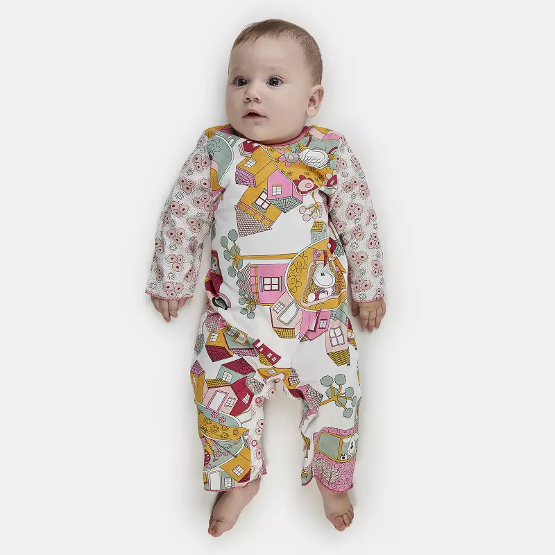 Macacão Feminino Bebe Manga Longa Moletinho