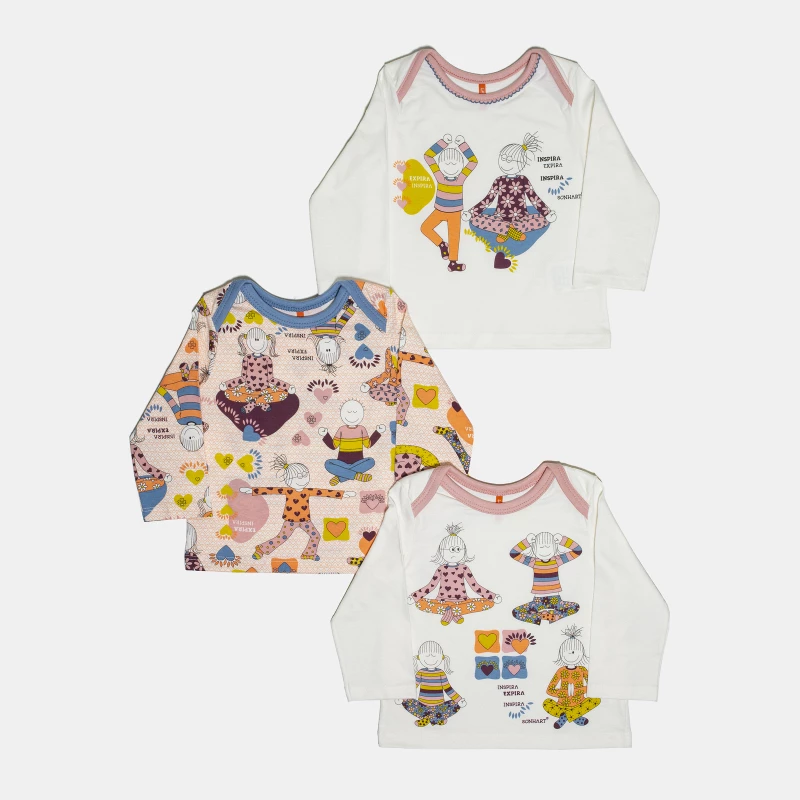 Kit Pagão Feminino Bebe Manga Longa