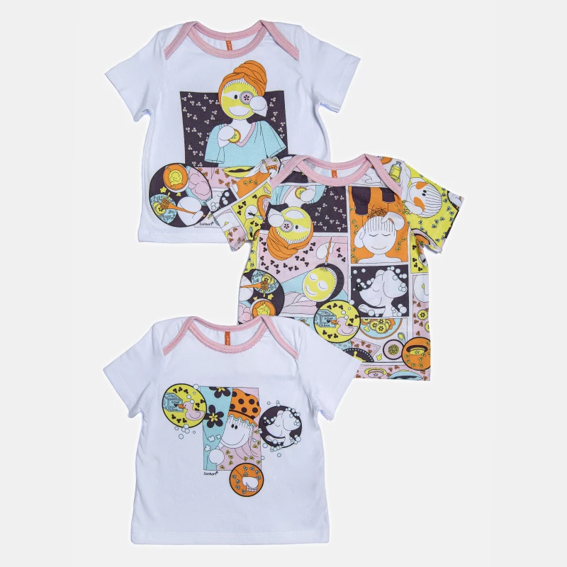 Kit Pagão Feminino Bebe Manga Curta