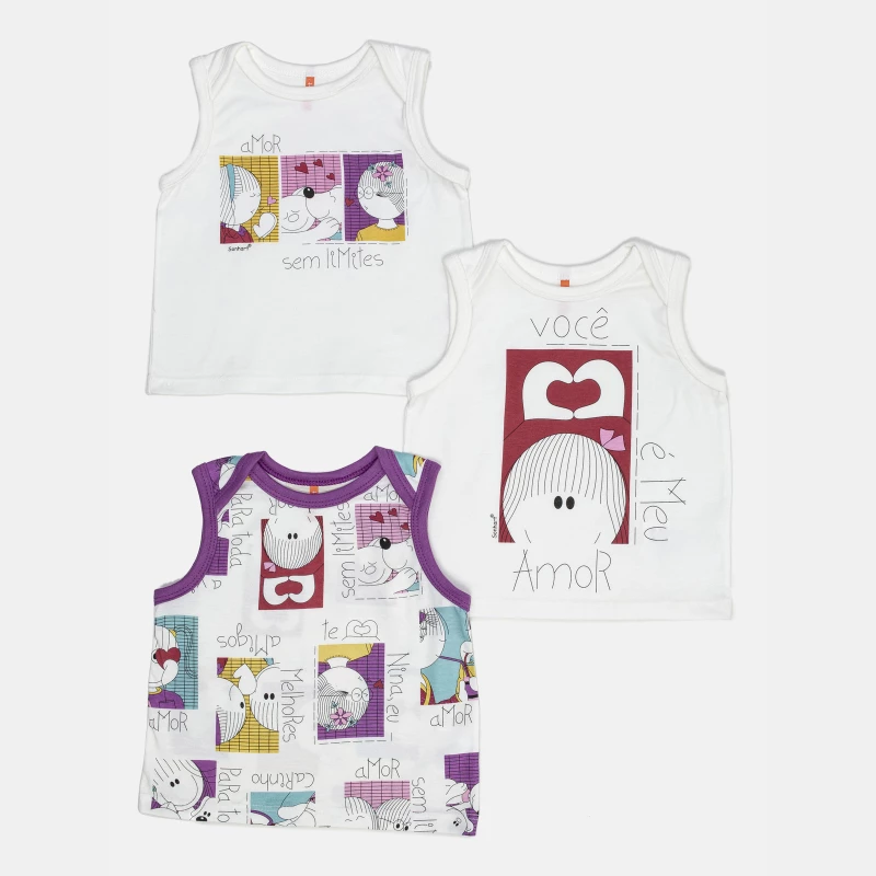 Kit Pagão Feminino Bebe Regata