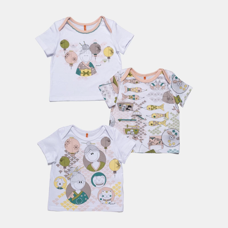 Kit Pagão Feminino Bebê Manga Curta