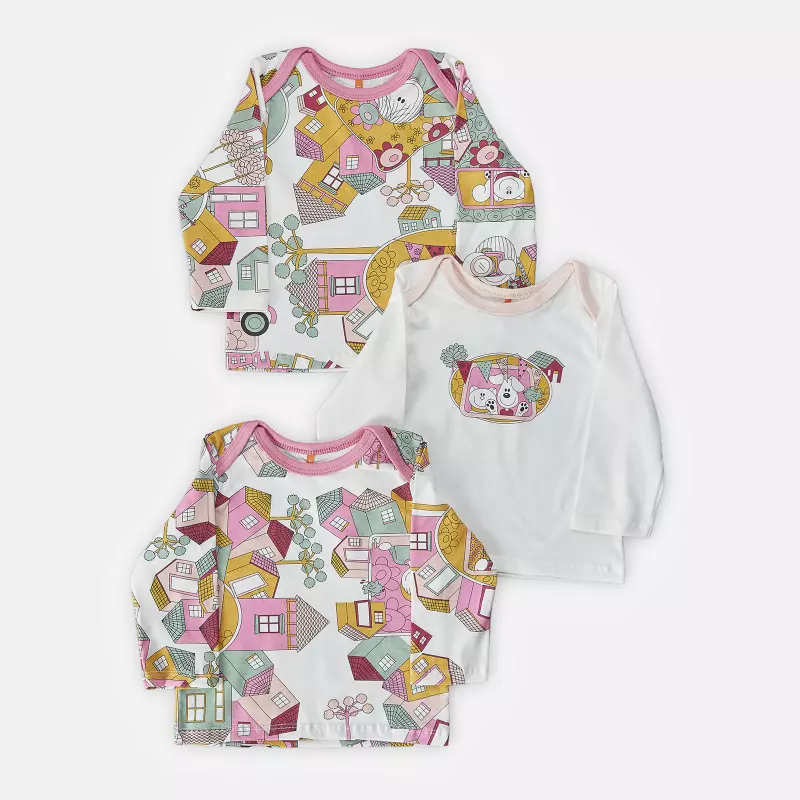 Kit Pagão Feminino Bebe Manga Longa