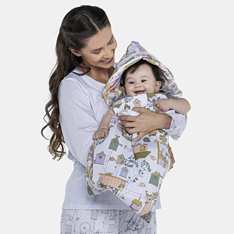Saco de Dormir  Feminino Bebe Estampa Corrida