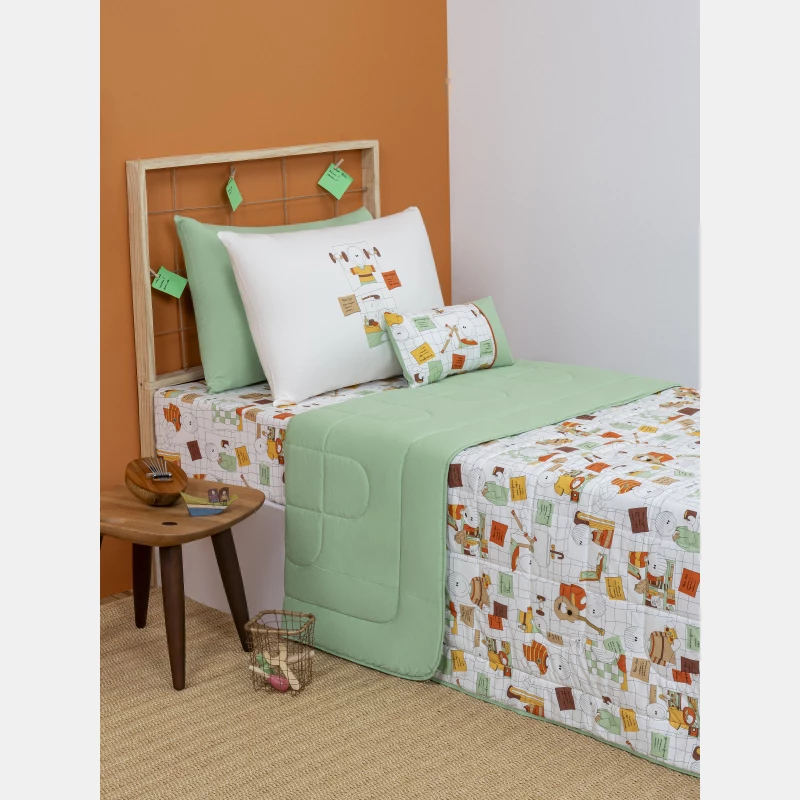 Lençol Elástico com Fronhas Casal