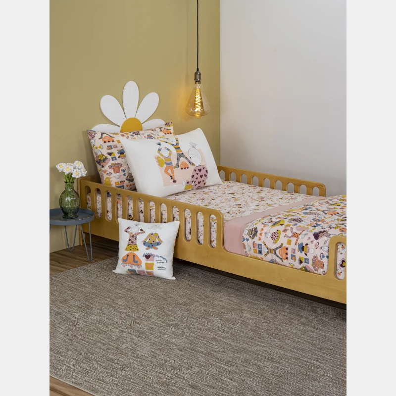 Lençol Elástico com Fronhas Casal Feminino