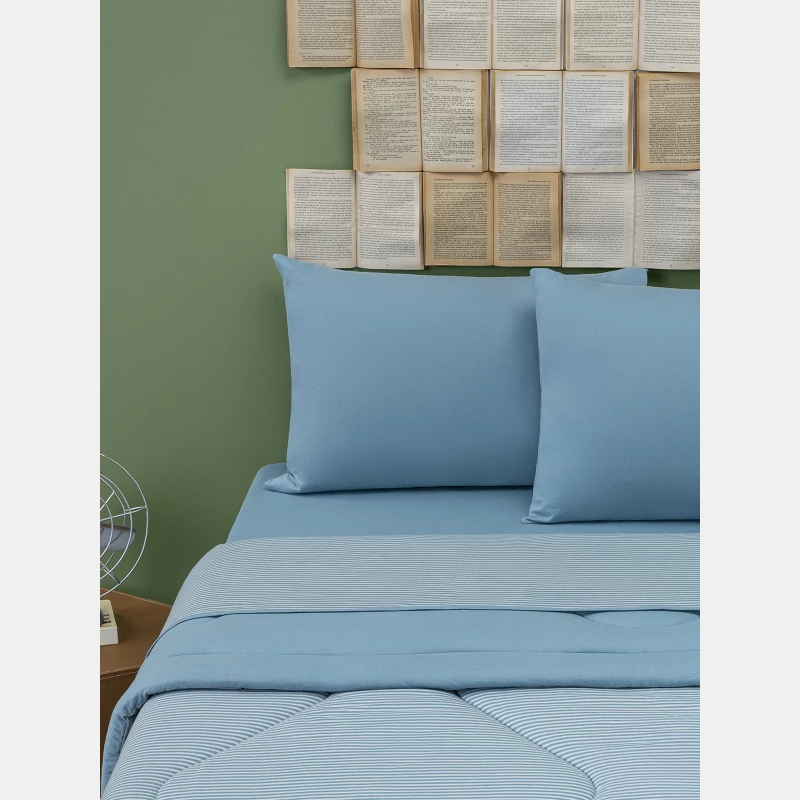 Jogo de Lençol Casal Listrado