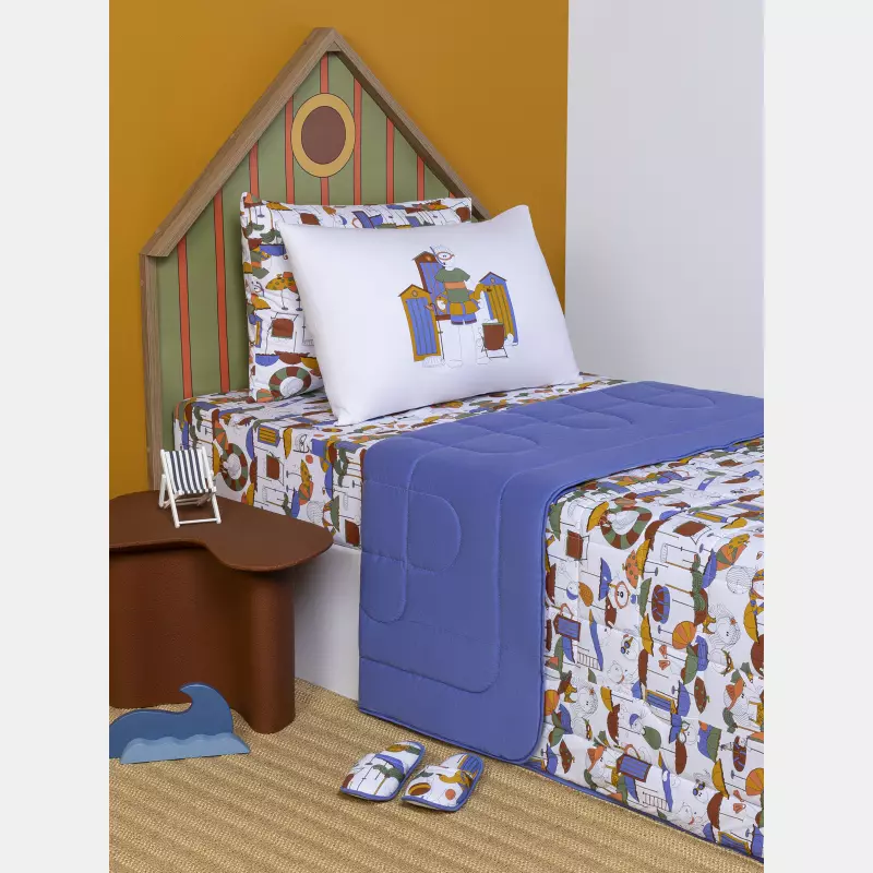 Lençol Elástico com Fronhas Solteiro Masculino