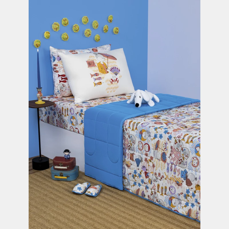 Lençol Elástico com Fronhas Berço Feminino