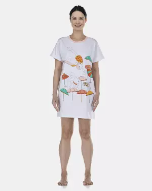 Camisão Feminino Adulto Manga Curta