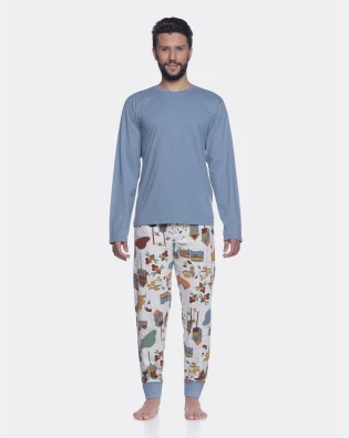 Pijama manga longa e calça