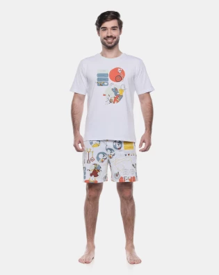Pijama Manga Curta e Short