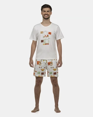 Pijama Masculino Adulto Manga Curta e Short