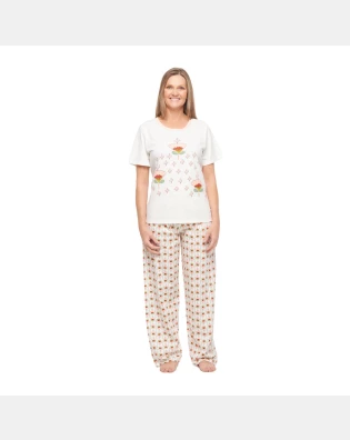 Loja de Pijama Online | Pijama Sonhart Feminino clássico manga curta e calça Floral