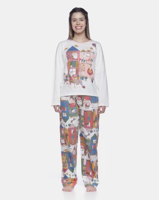 Conjunto Feminino Adulto Manga Longa e Calça