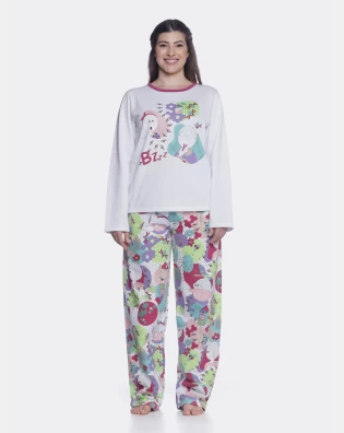 Conjunto Feminino Adulto Manga Longa e Calça Moletinho
