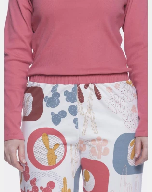 Conjunto Feminino Adulto Manga Longa e Calça Moletinho