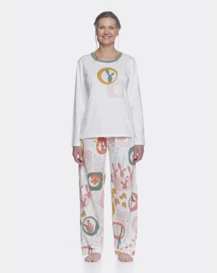 Conjunto Feminino Adulto Manga Longa e Calça
