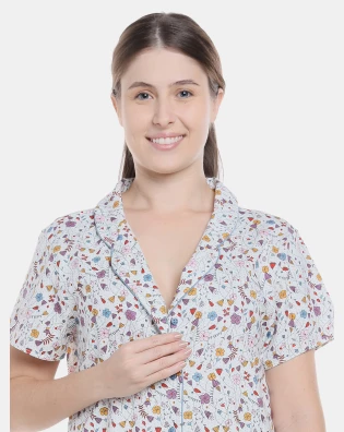 Pijama Feminino Adulto Manga Curta Decote V e Short