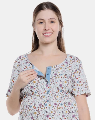 Comprar Pijama Homewear gestante manga curta e calça Floral 
