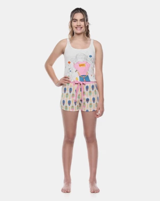 Homewear Pijama Feminino Regata e Short Sonhart