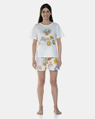 Pijama Manga Curta e Short