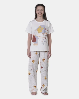 Pijama manga curta e calça