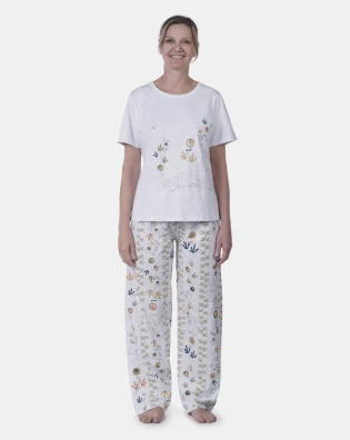 Pijama clássico manga curta e calça