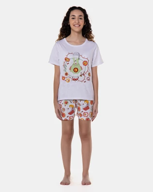 Pijama manga curta e short