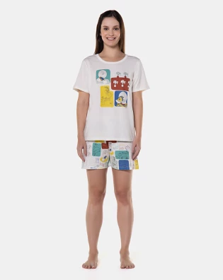 Pijama manga curta e short