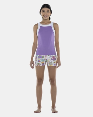Pijama Feminino Adulto Regata e Short
