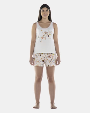 Pijama Feminino Adulto Regata e Short