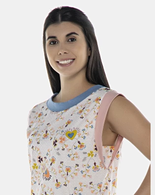 Pijama Feminino Adulto Regata e Short