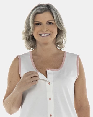 Pijama Feminino Adulto Regata Aberta e Bermuda