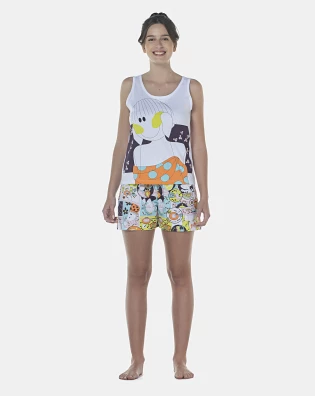 Pijama Feminino Adulto Regata e Short