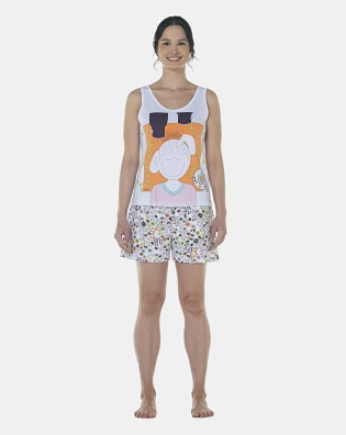 Pijama Feminino Adulto Regata e Short