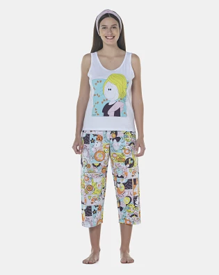Pijama Feminino Adulto Regata e Corsário