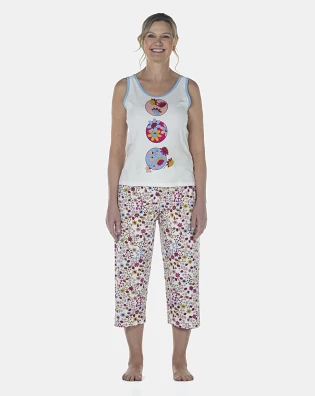 Pijama Feminino Adulto Regata e Corsário