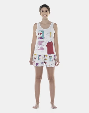 Pijama Feminino Adulto Regata e Short