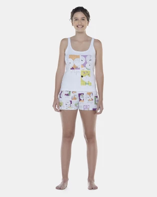 Pijama Feminino Adulto Regata e Short