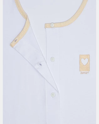 Pijama Feminino Adulto Regata Aberta e Bermuda
