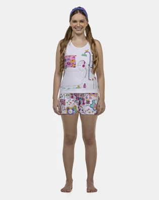 Pijama Feminino Adulto Regata e Short