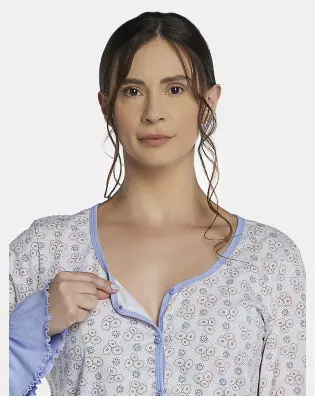 Pijama Feminino Adulto Manga Longa e Calça