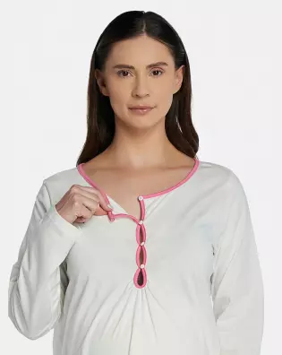 Pijama Feminino Adulto Gestante Manga Longa e Calça