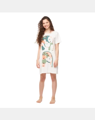 Camisão Feminino Adulto Manga Curta