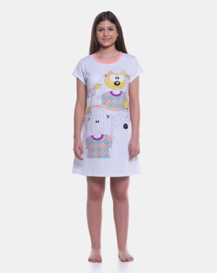 Camisão manga curta cinturado            