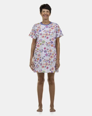 Camisão Feminino Adulto Manga Curta