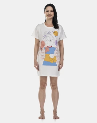 Camisão Feminino Adulto Manga Curta