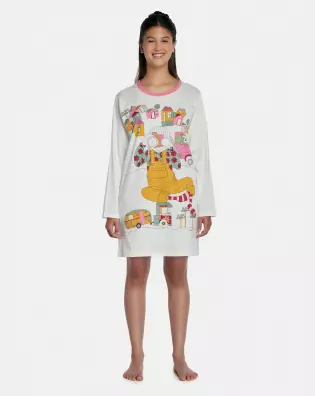 Camisão Feminino Adulto Manga Longa