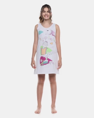 Pijama Camisola Regata Feminina  Annie e Ted